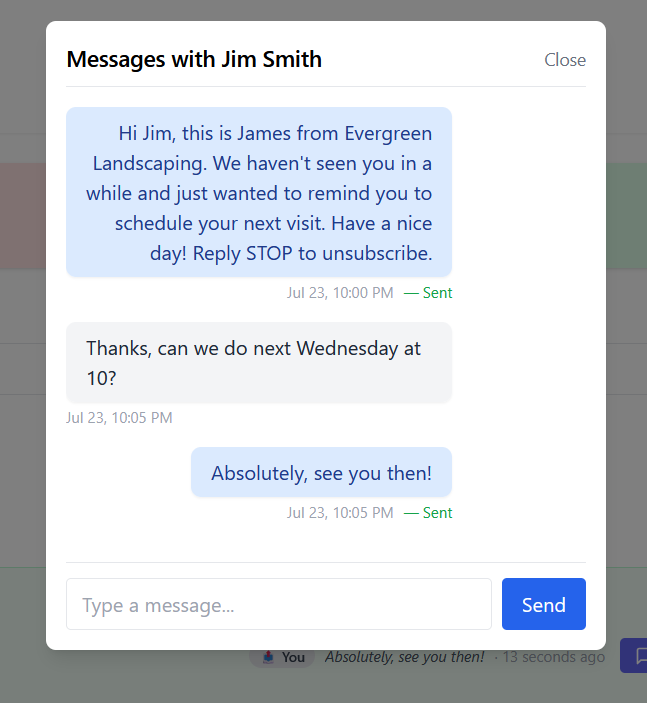 Message Modal